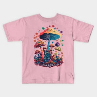 Retro 70s Colorful Rainbow Swirl Abstract Art Design for Girls Women Kids T-Shirt